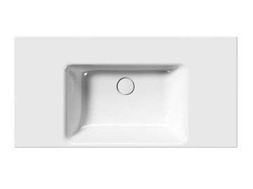 NUBES 100X50 - Rectangular ceramic washbasin with towel rail by GSI ceramica - view 3